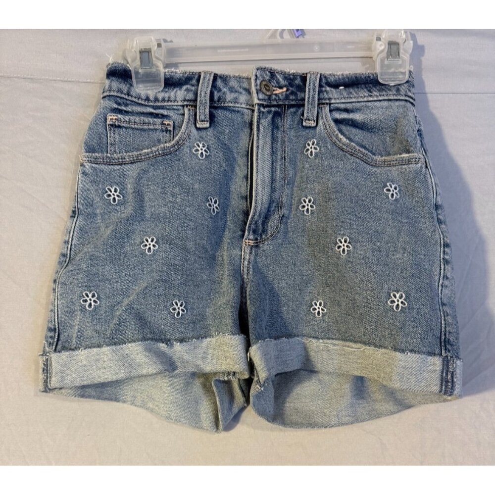Hollister Vintage Women’s Curvy Ultra High Rise Mom Shorts Jean Denim 0 00 Y2K